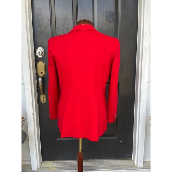 Pendleton Womens  Classic Solid Red Blazer Jacket 100% Wool USA Vtg Sz 8 -‎ READ - Picture 5 of 10